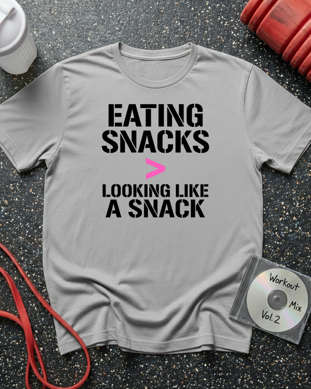 Eating Snacks (Pink >) T-Shirt