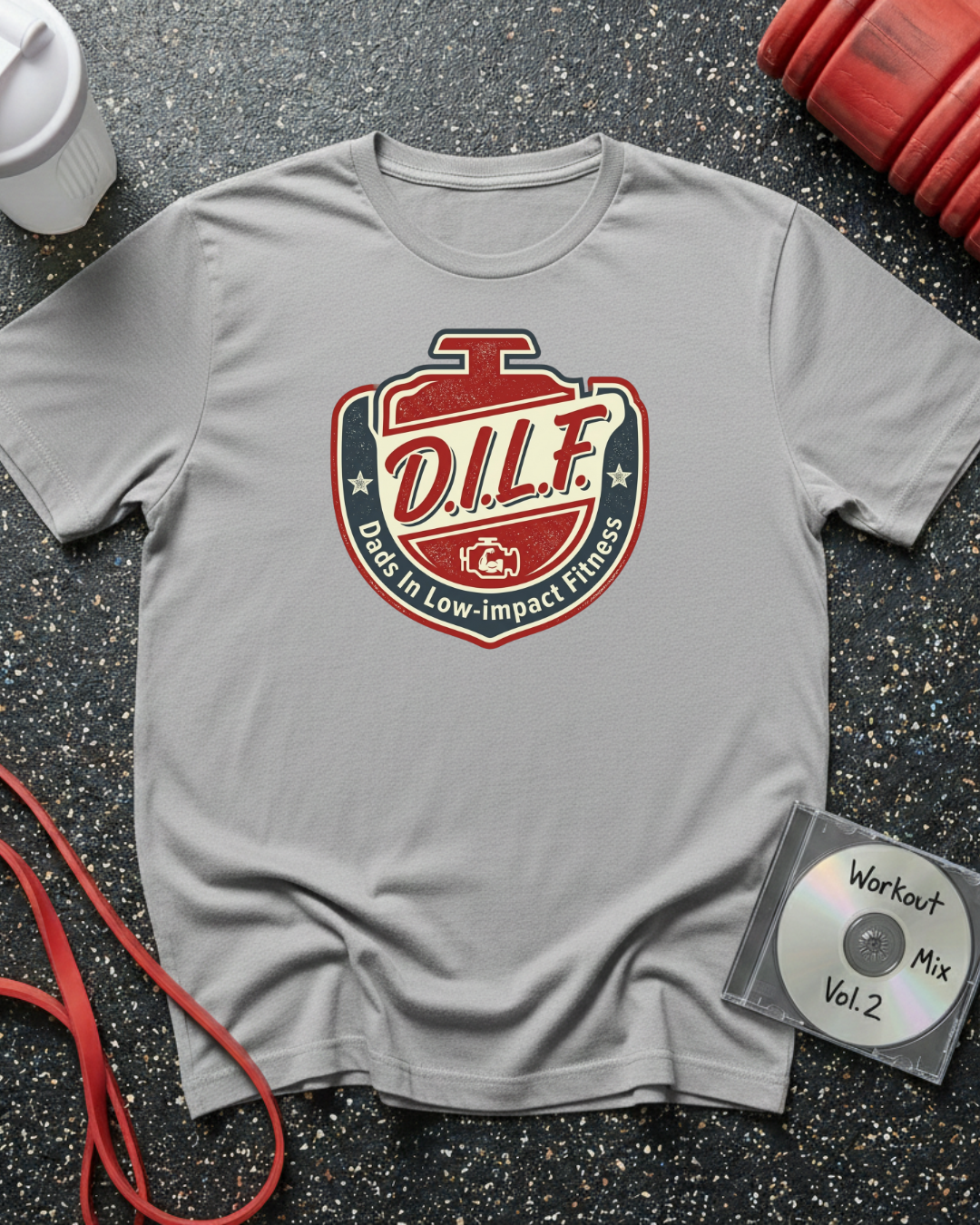 Dads In Low-impact Fitness T-Shirt