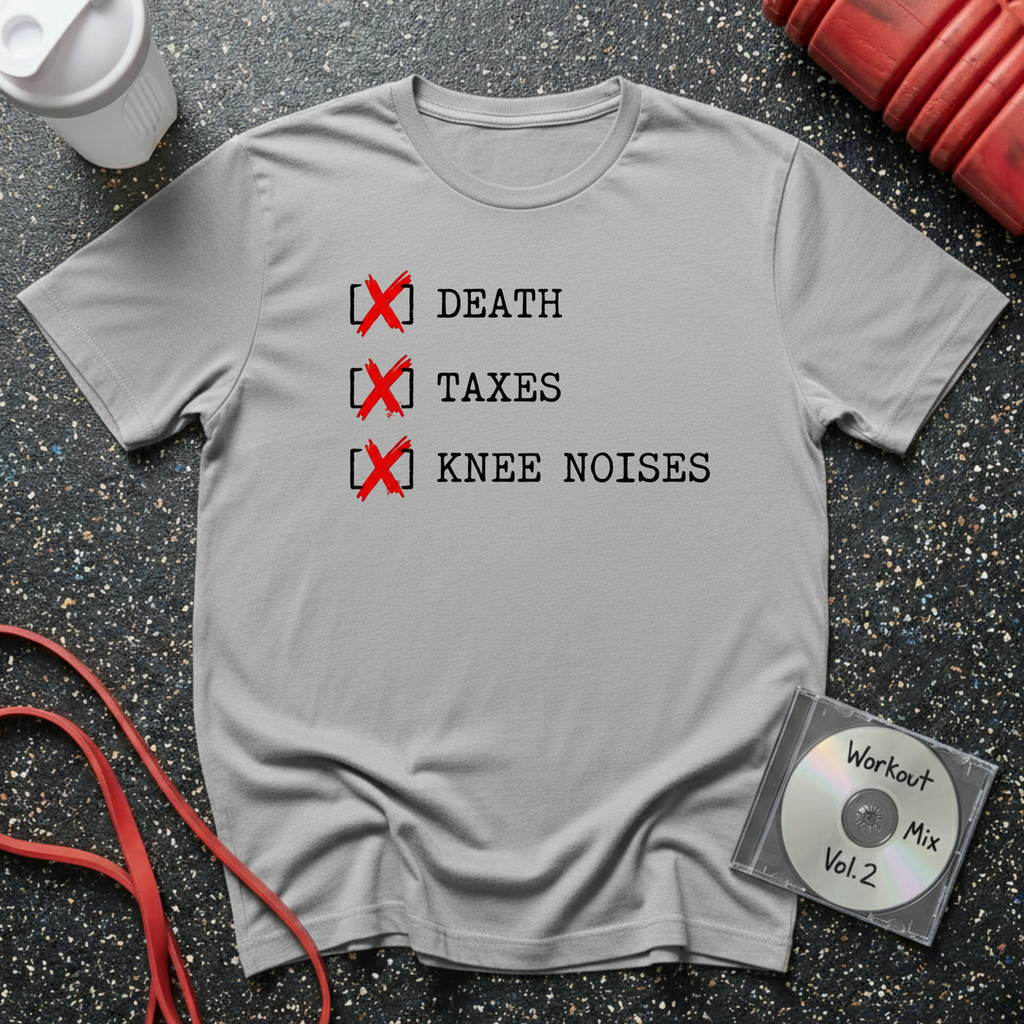 Death Taxes Knee Noises T-Shirt