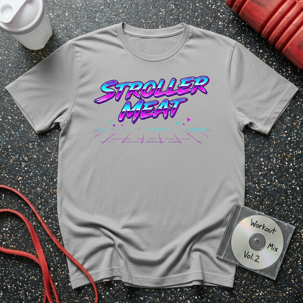 Stroller Meat Retro Text T-Shirt