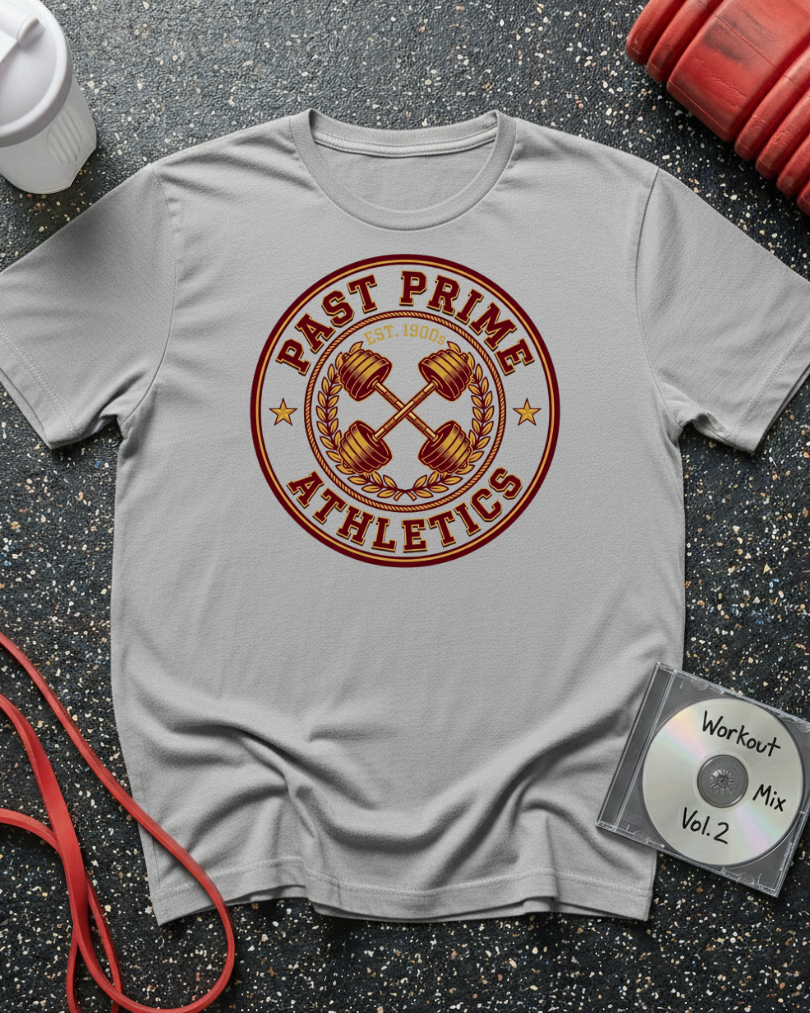 Past Prime Athletics Crossed Barbell T-Shirt