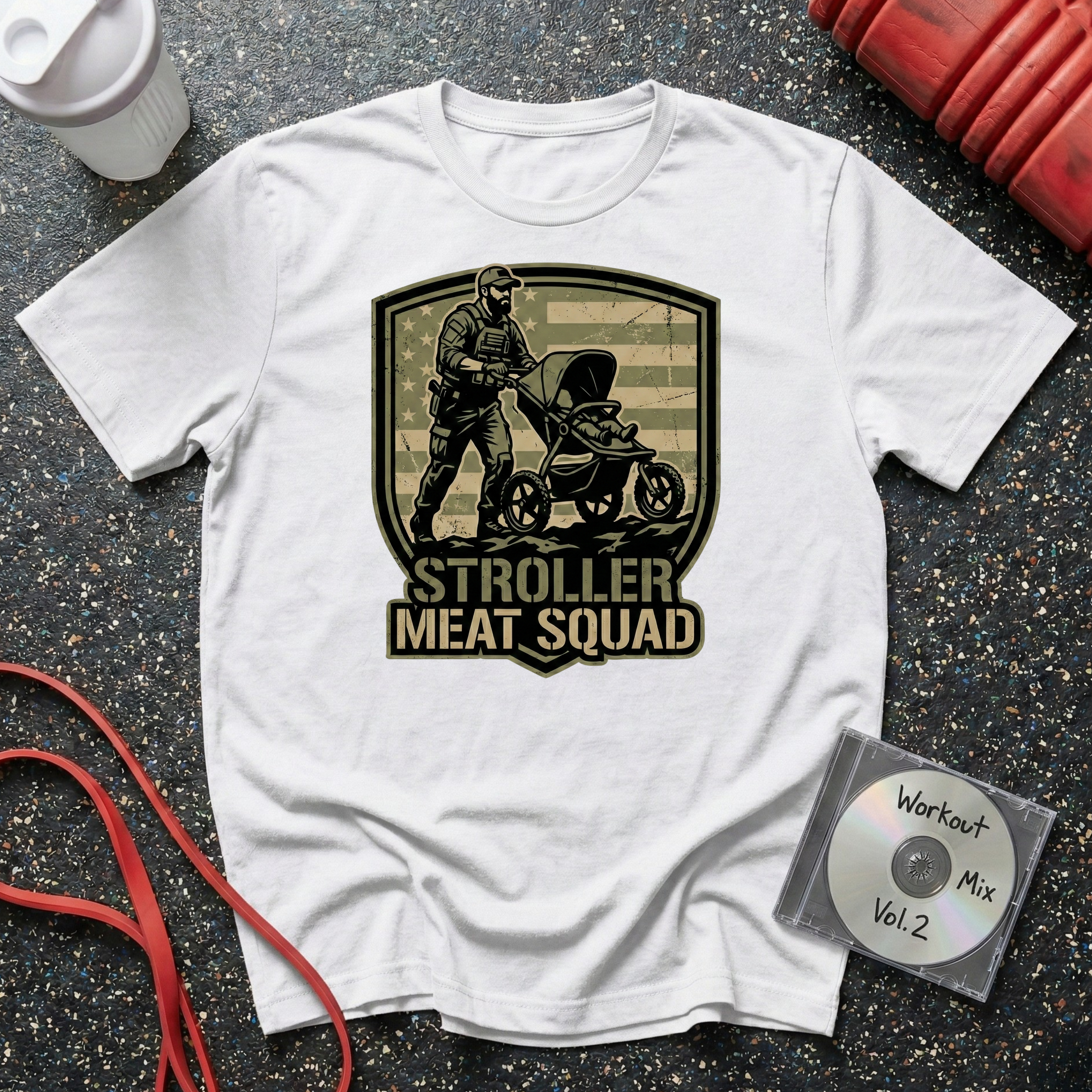 Stroller Meat Squad Army T-Shirt