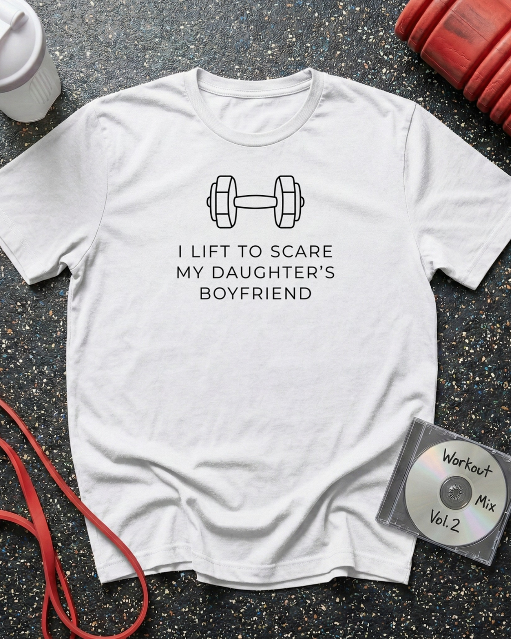 I Lift To Scare My Daughter's Boyfriend (Line Dumbbell) T-Shirt