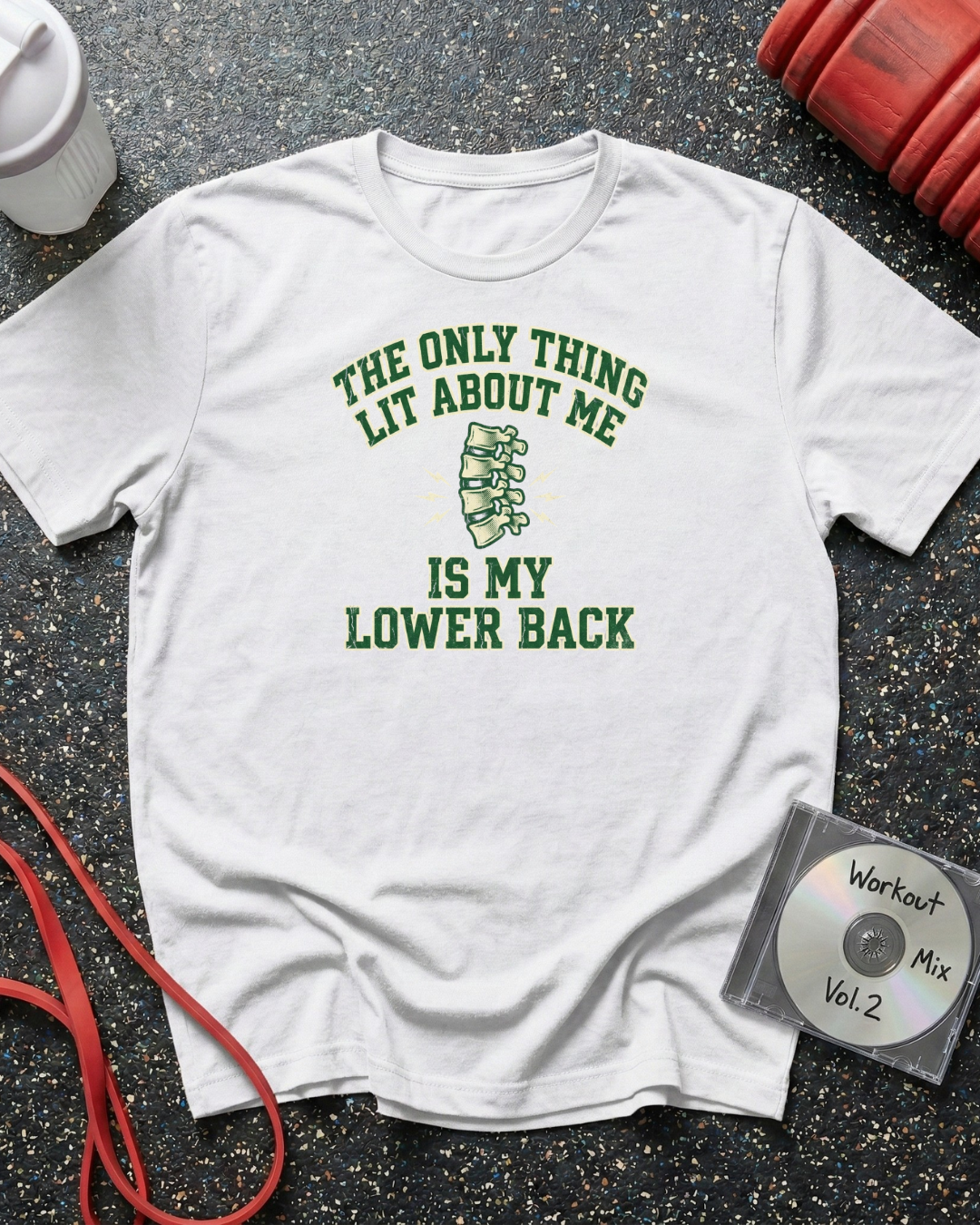 Lit Lower Back (Green Text) T-Shirt