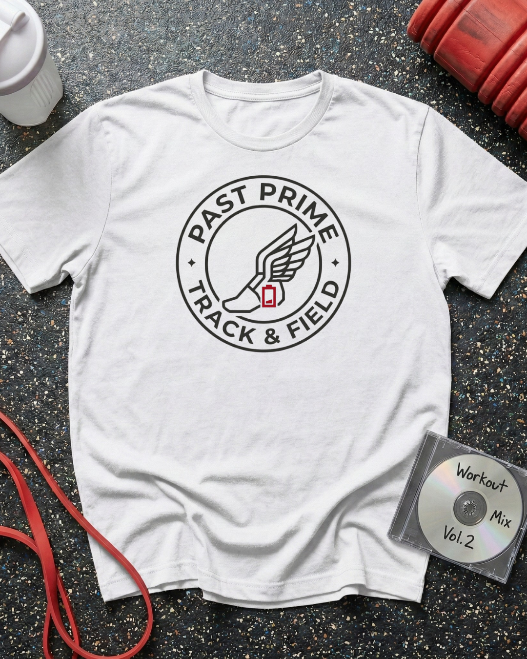 Past Prime Track and Field (Battery) T-Shirt