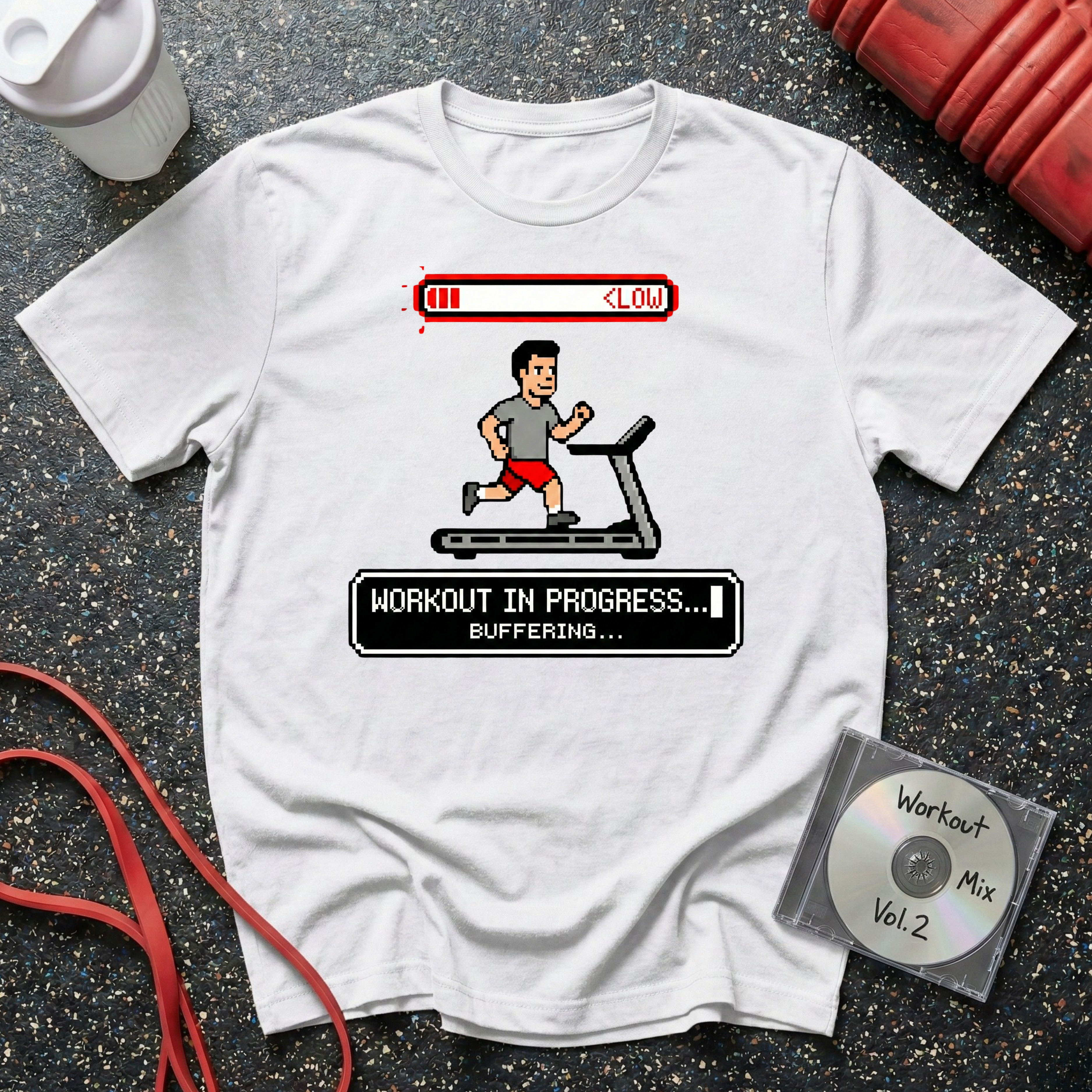Workout In Progress 8-Bit T-Shirt