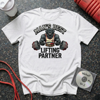 Man's Best Lifting Partner Black Lab T-Shirt
