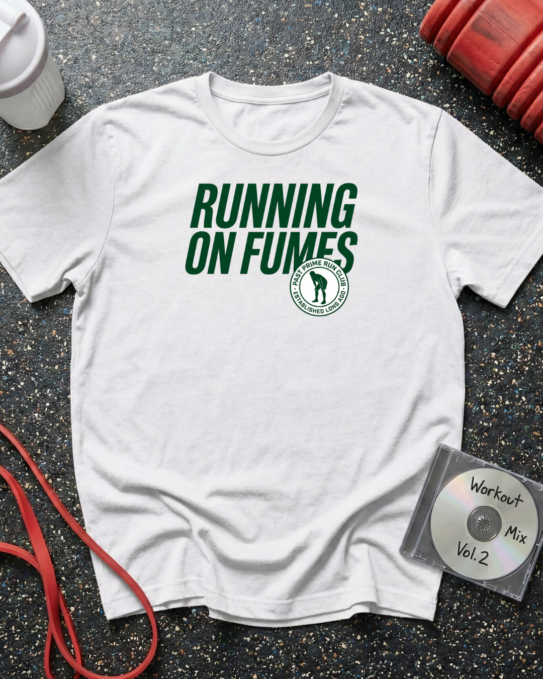 Running on Fumes Text T-Shirt