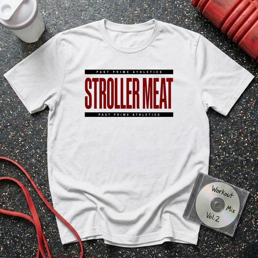 Stroller Meat Red Block Letter T-Shirt