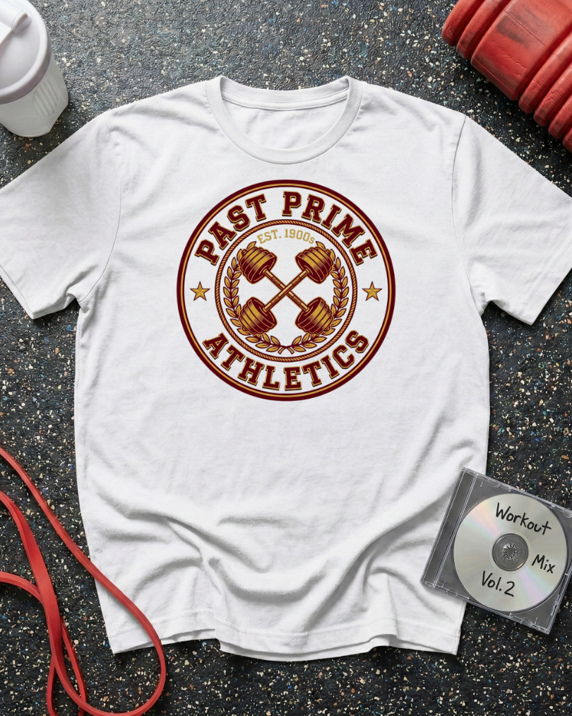 Past Prime Athletics Crossed Barbell T-Shirt
