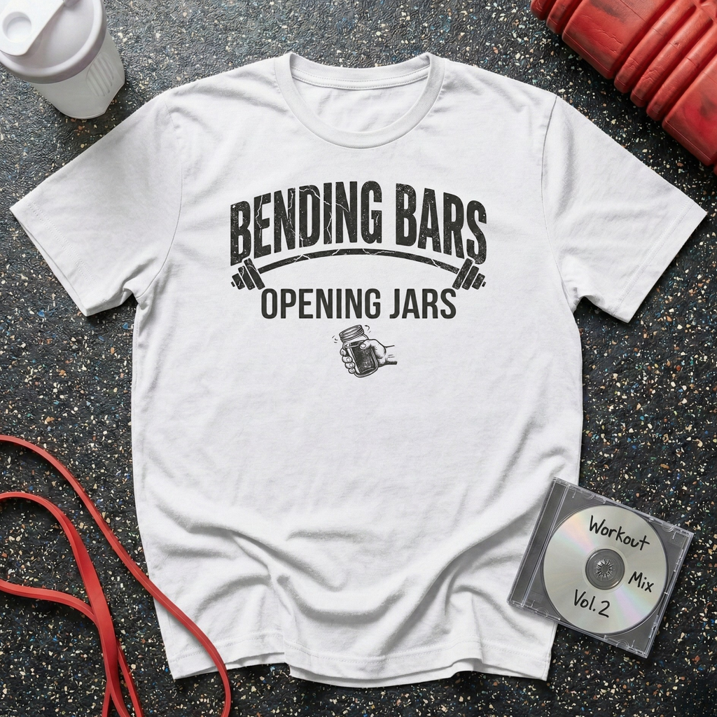 Bending Bars Opening Jars (with Graphic) T-Shirt