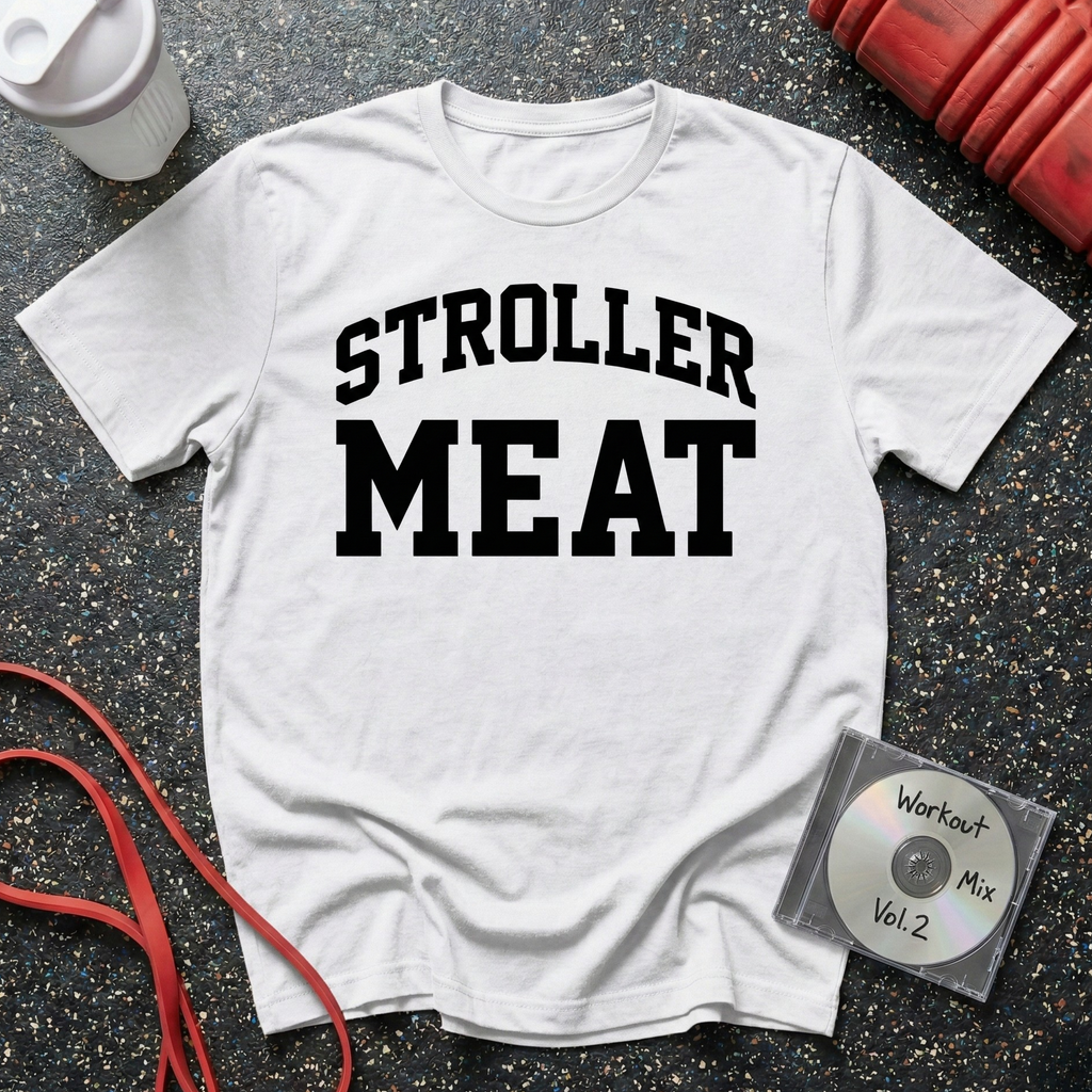 Stroller Meat Arched Text T-Shirt