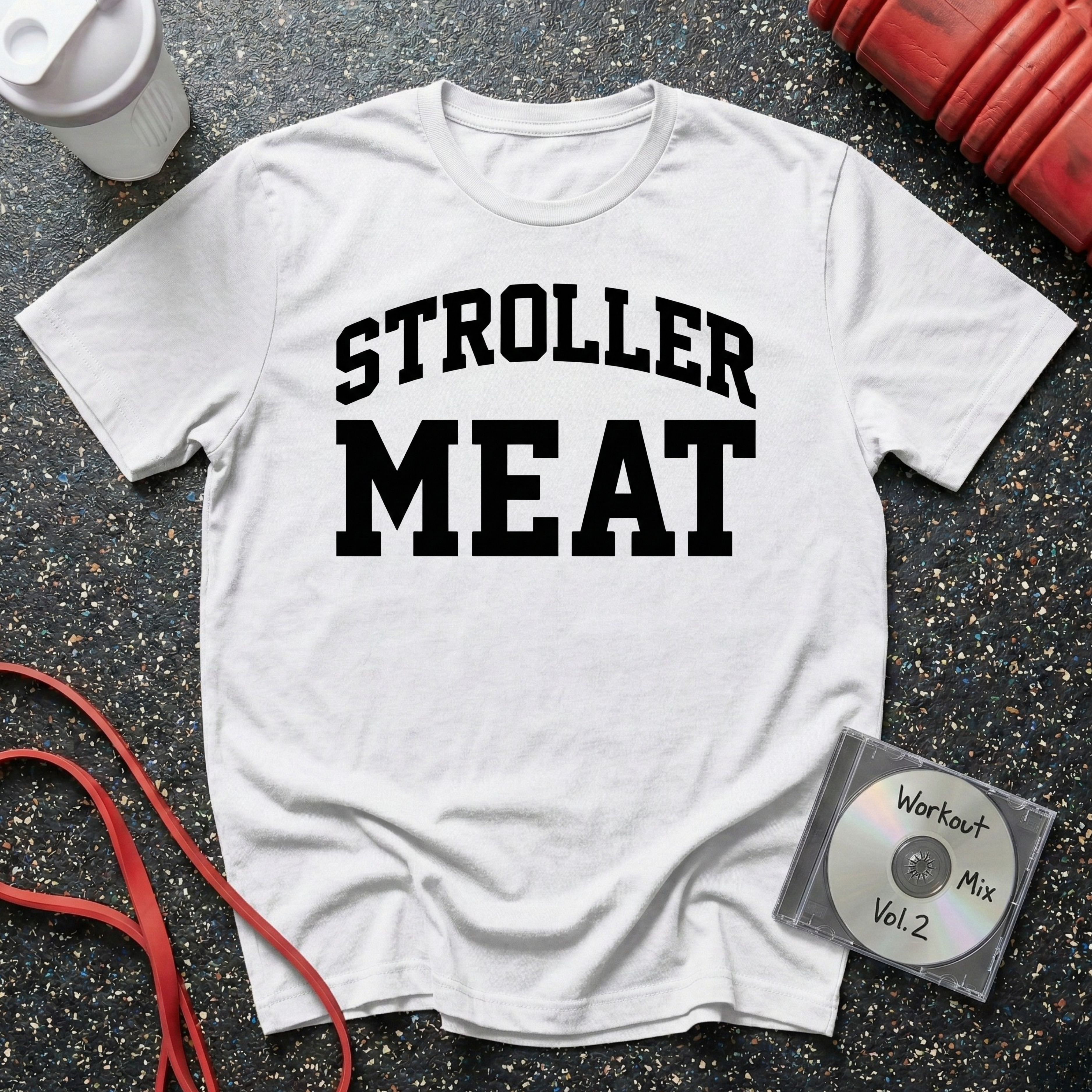 Stroller Meat Arched Text T-Shirt