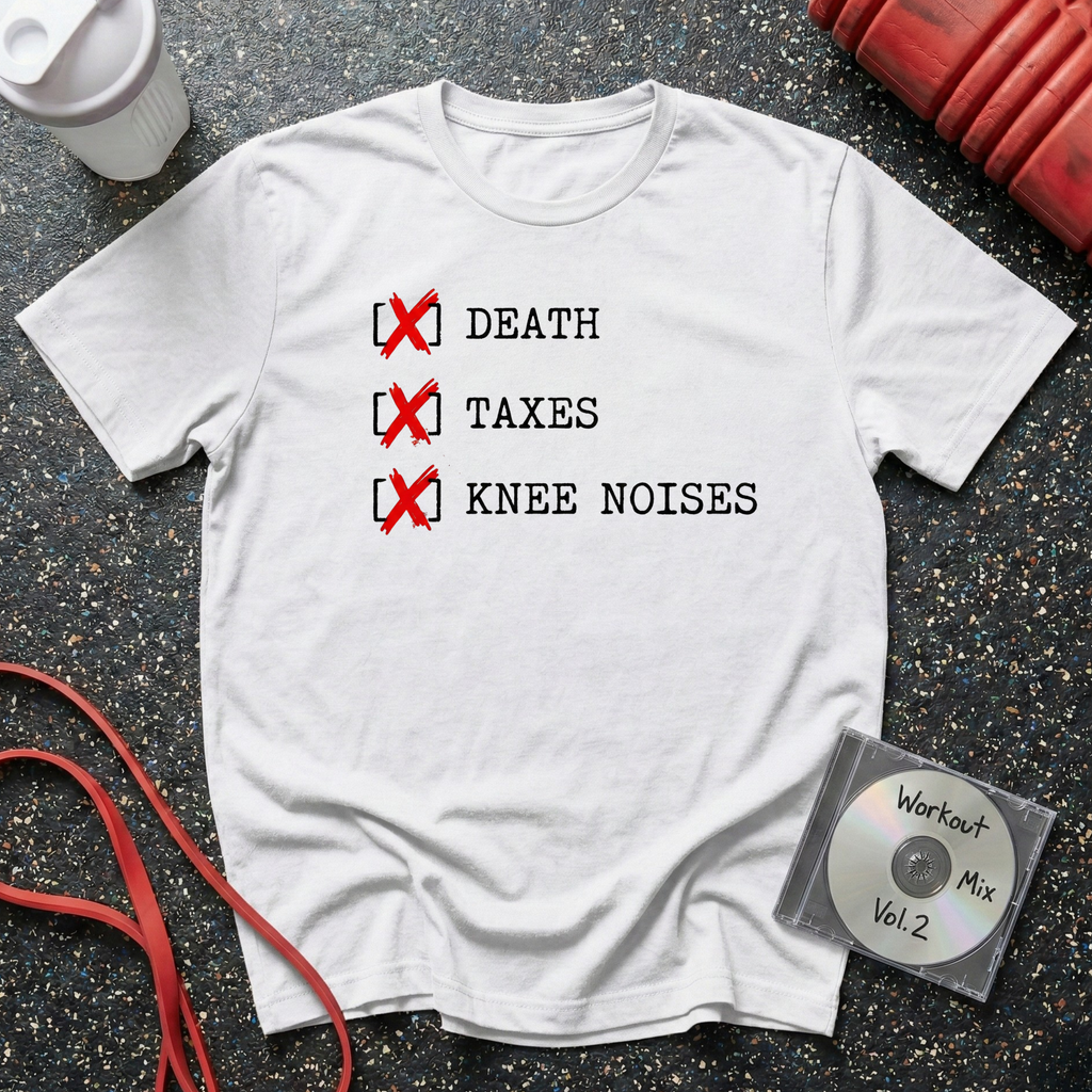 Death Taxes Knee Noises T-Shirt