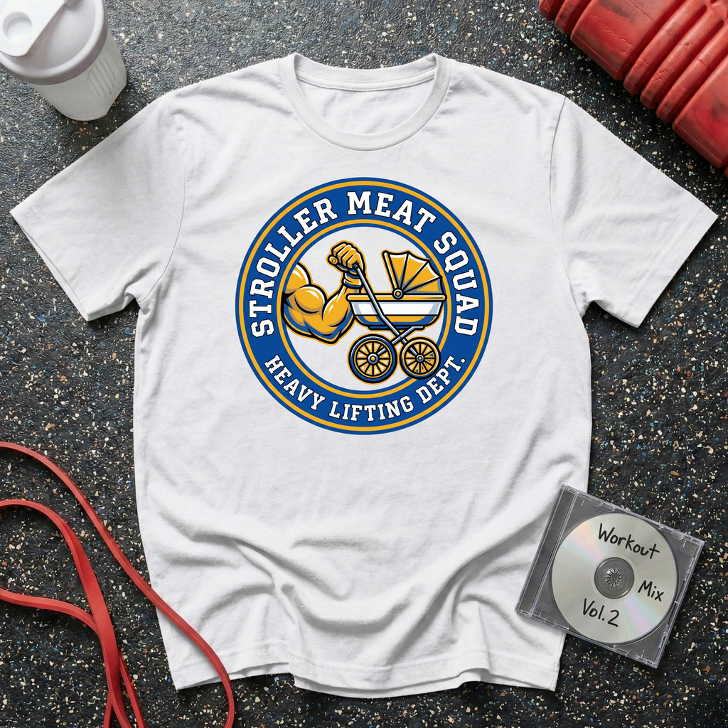 Stroller Meat Squad 80s Badge T-Shirt