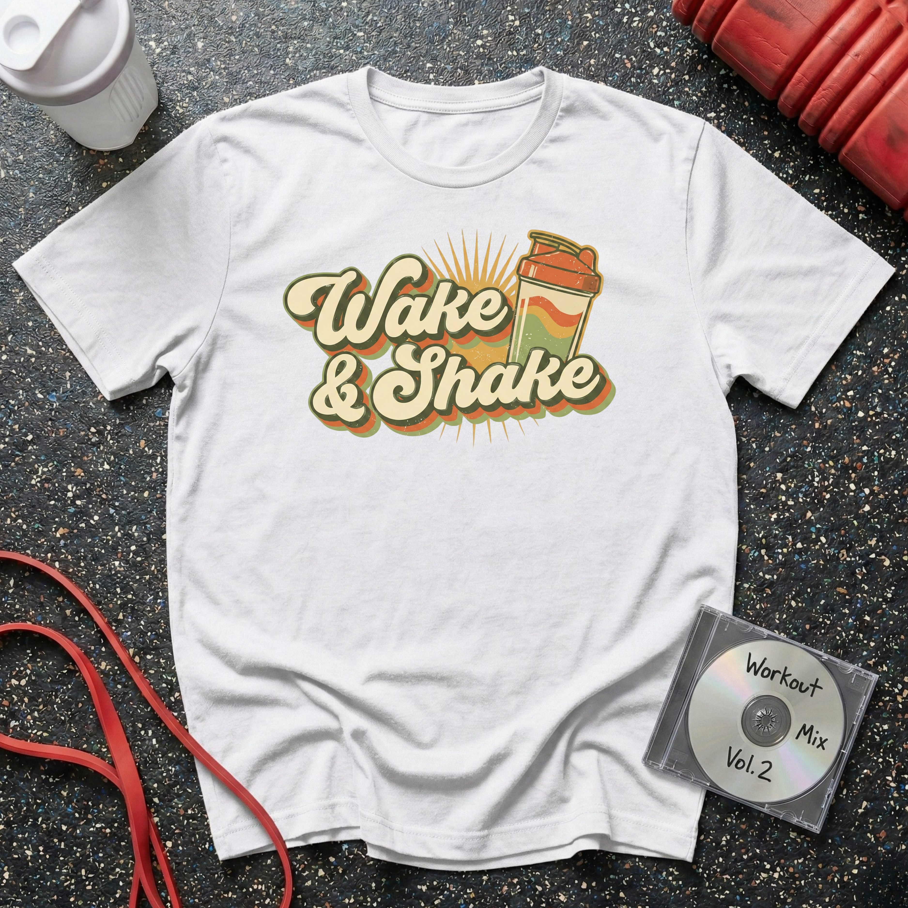 Wake and Shake Groovy Script T-Shirt
