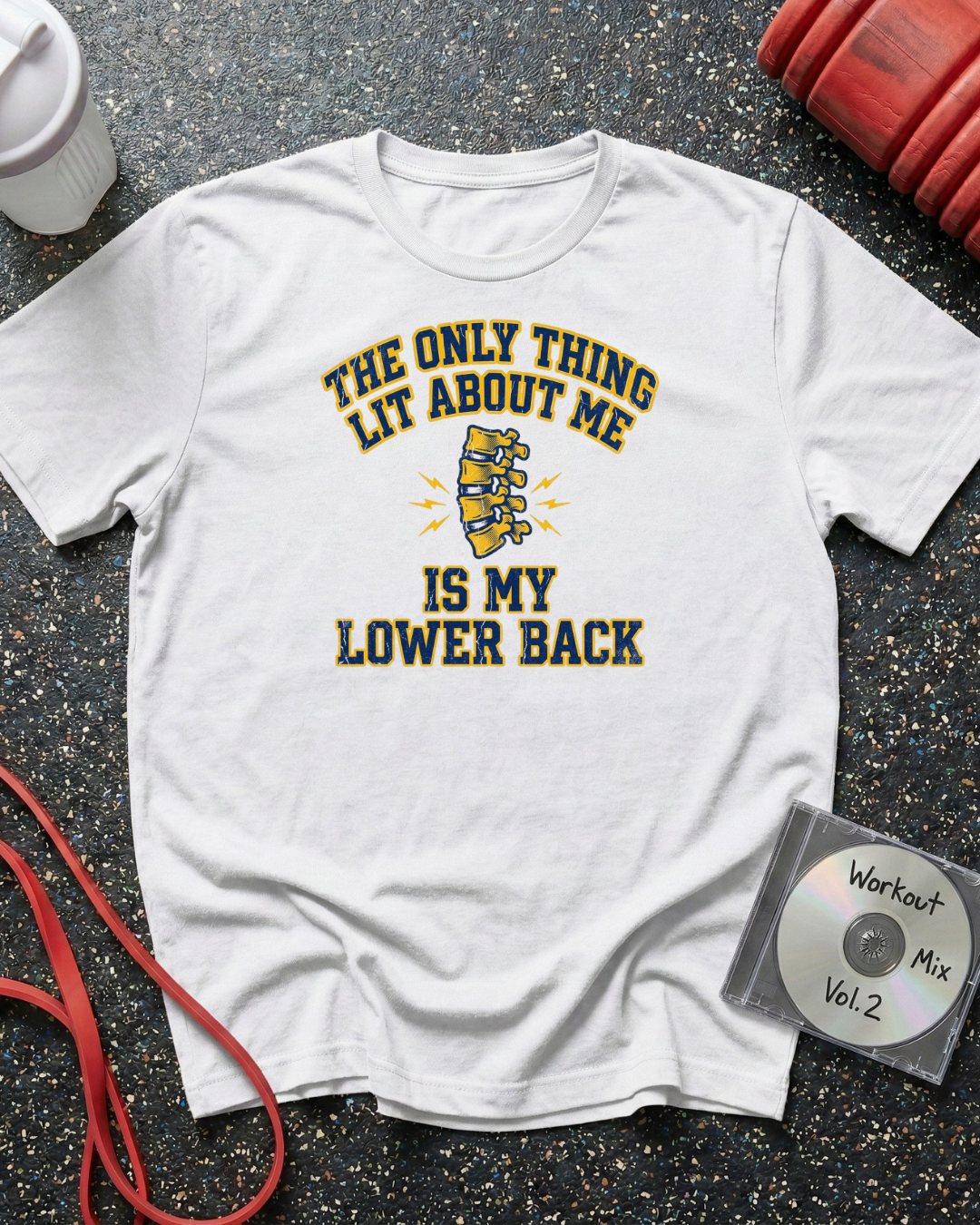 Lit Lower Back (Blue & Gold Text) T-Shirt