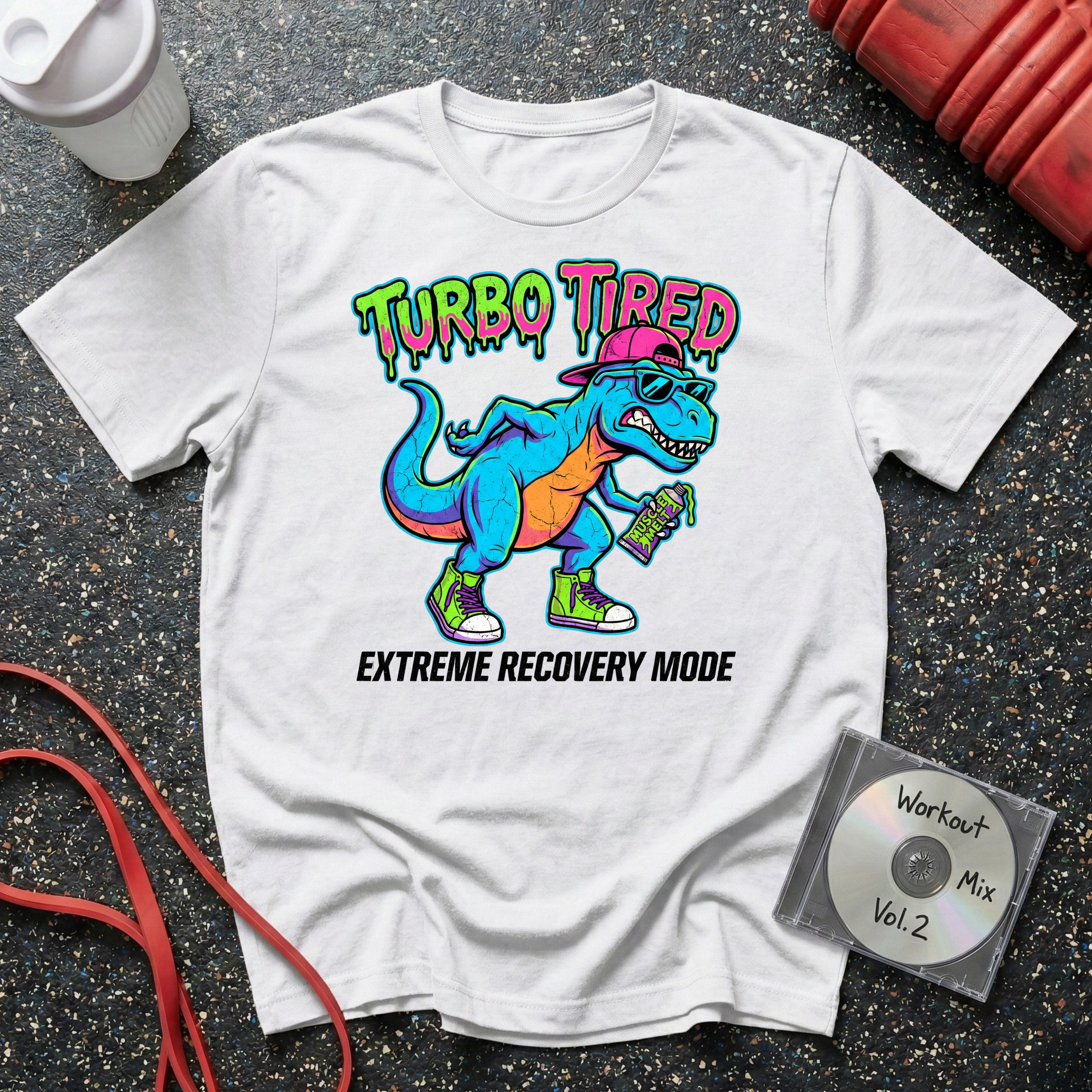 Turbo Tired T-Rex T-Shirt