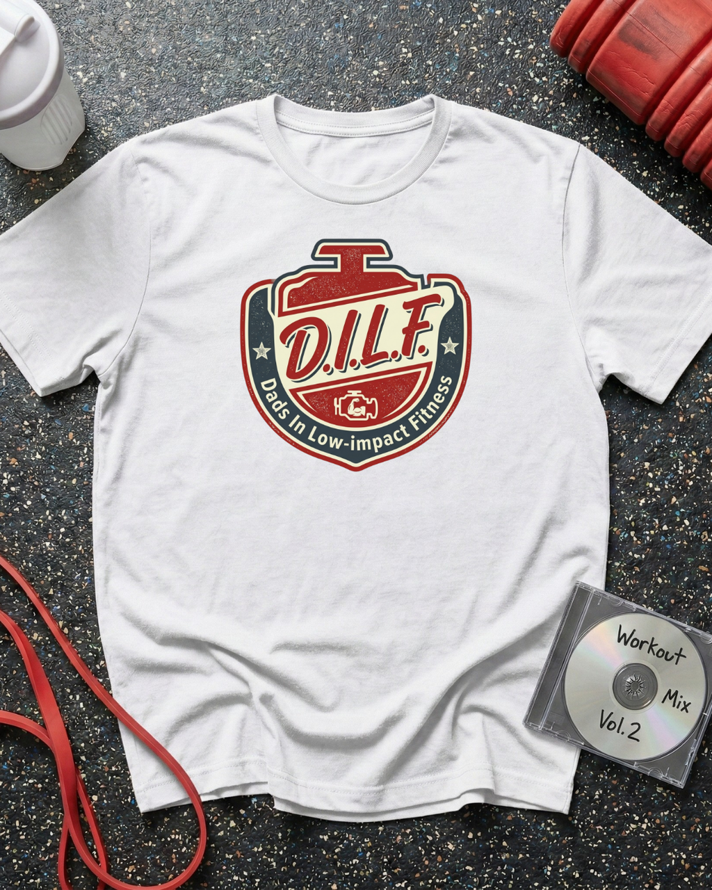 Dads In Low-impact Fitness T-Shirt