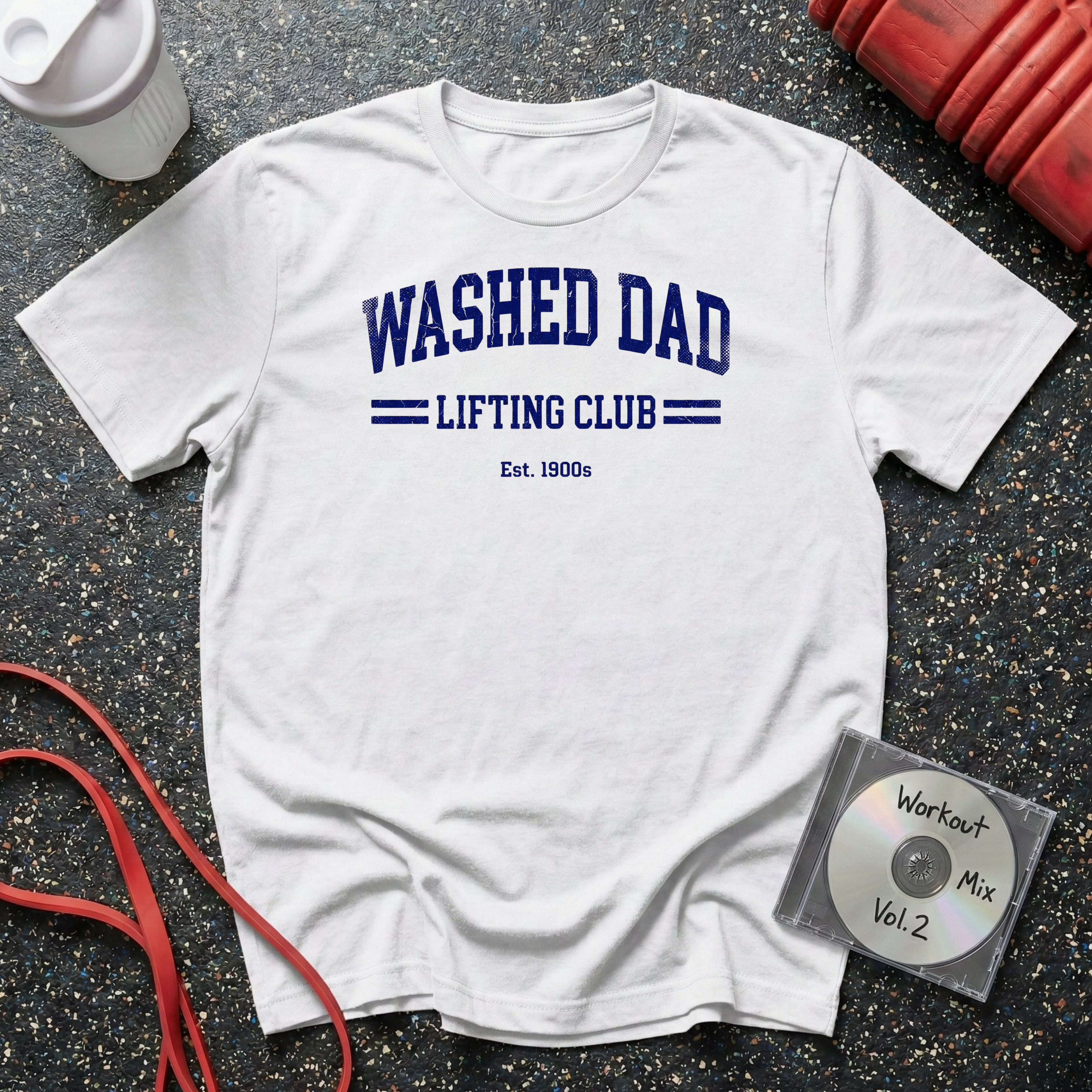 Washed Dad Lifting Club (Blue) T-Shirt