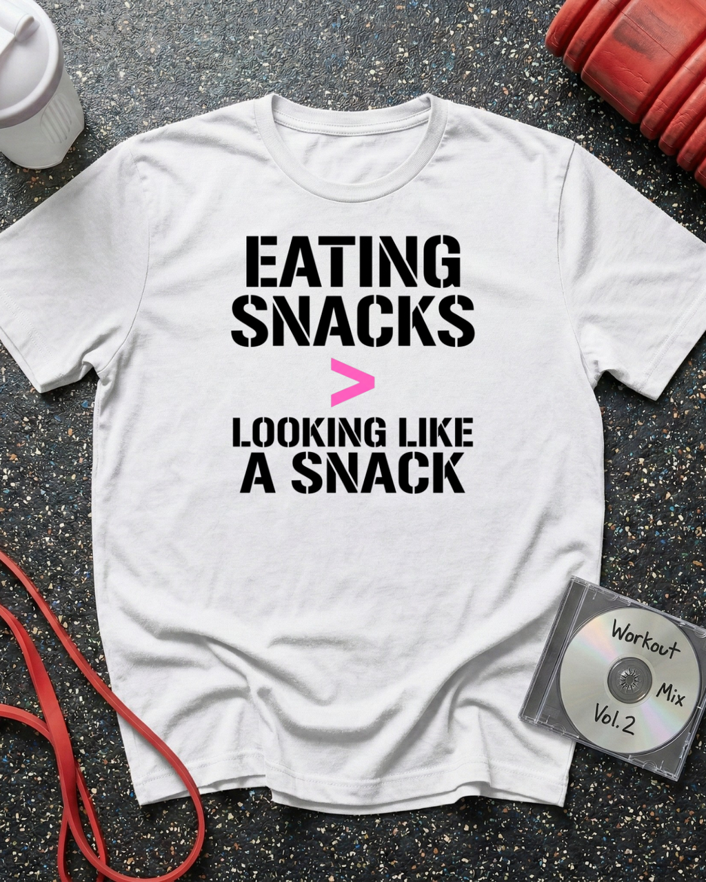Eating Snacks (Pink >) T-Shirt