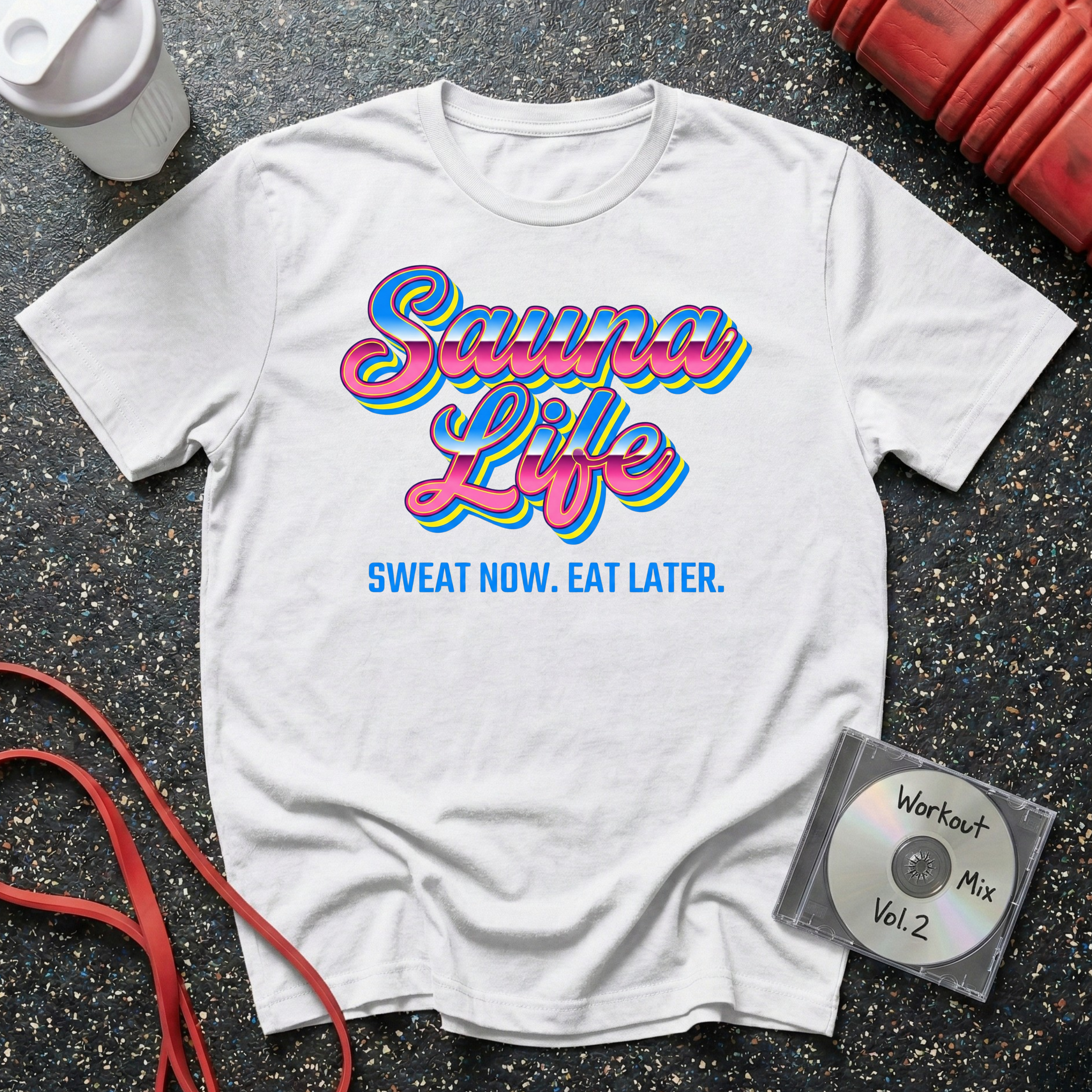 Sauna Life Sweat Now Eat Later T-Shirt