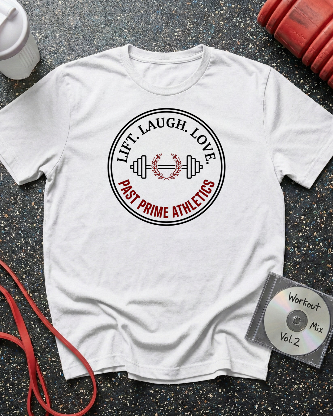 Lift Laugh Love Barbell T-Shirt
