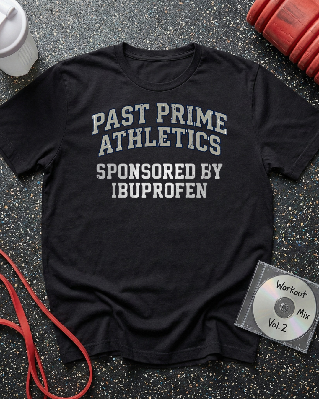Past Prime Athletics Sponsored by Ibuprofen (Light) T-Shirt