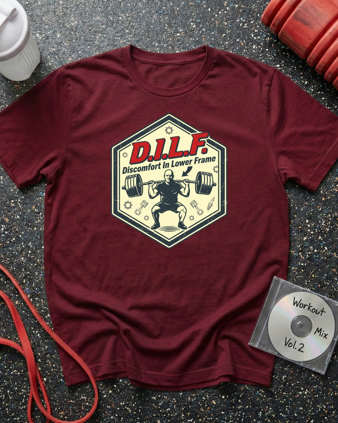 DILF Lower Frame Badge T-Shirt