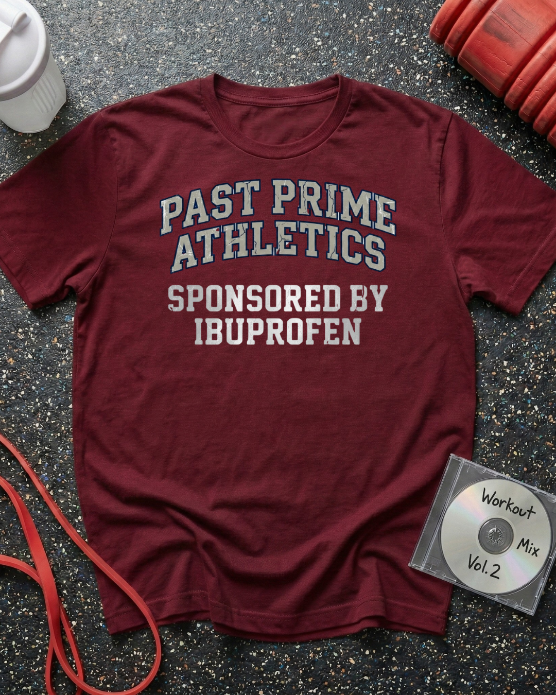 Past Prime Athletics Sponsored by Ibuprofen (Light) T-Shirt