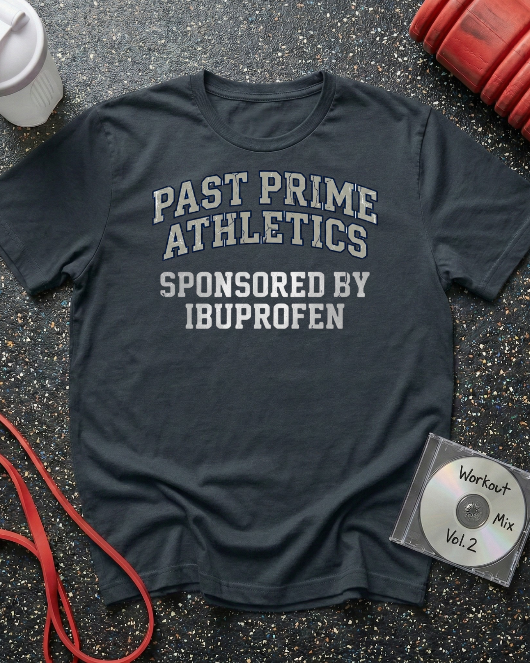 Past Prime Athletics Sponsored by Ibuprofen (Light) T-Shirt