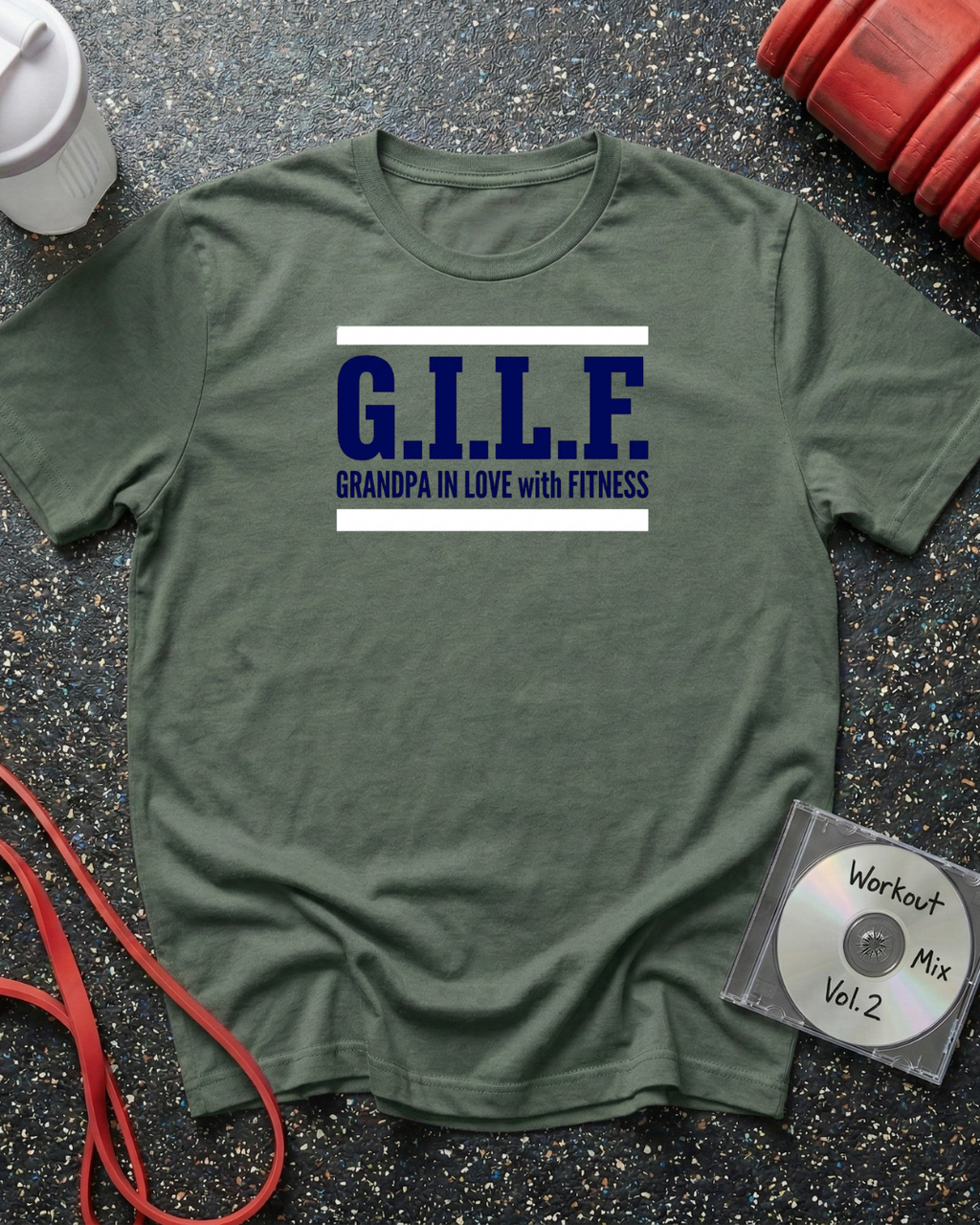 GILF Blue Text Sandwich T-Shirt