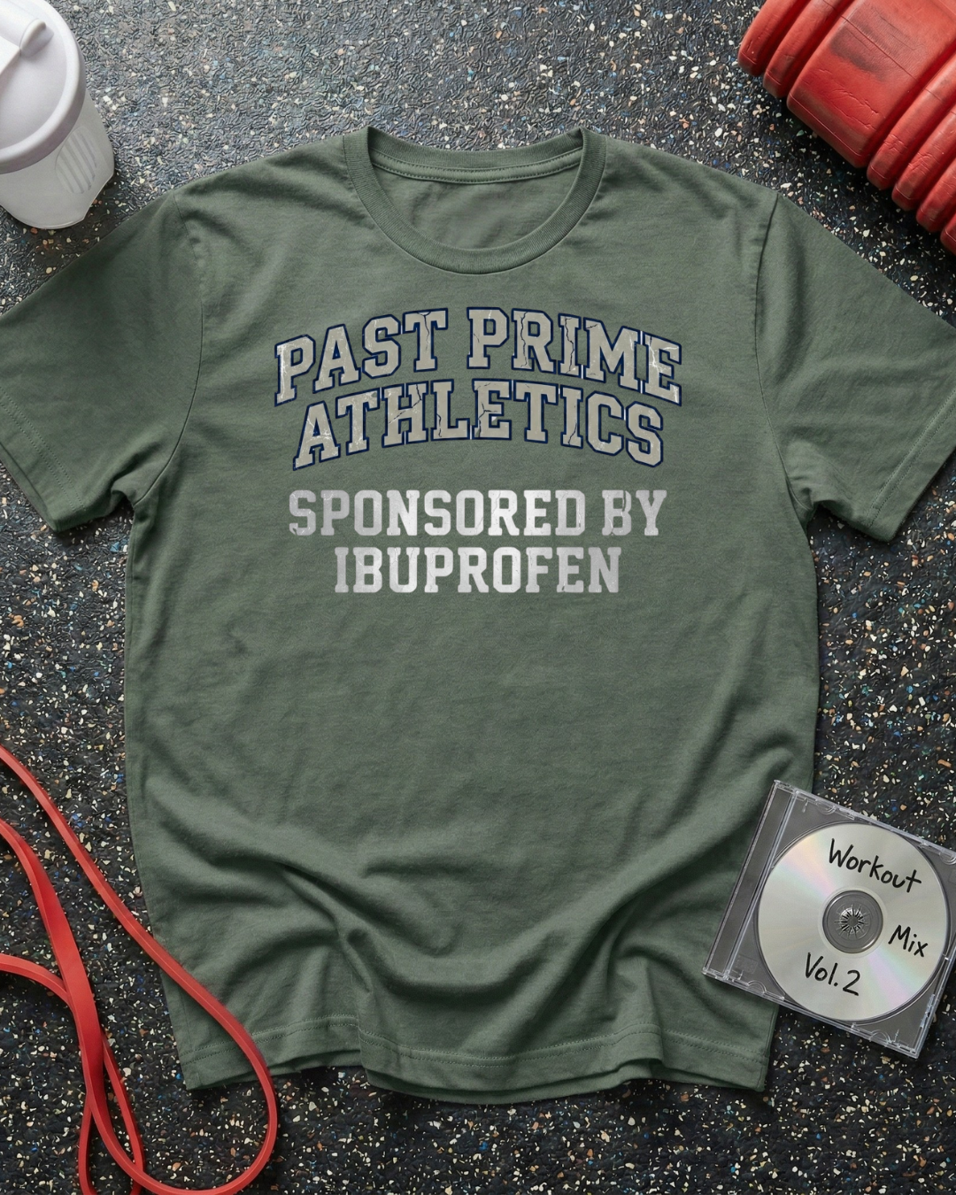 Past Prime Athletics Sponsored by Ibuprofen (Light) T-Shirt
