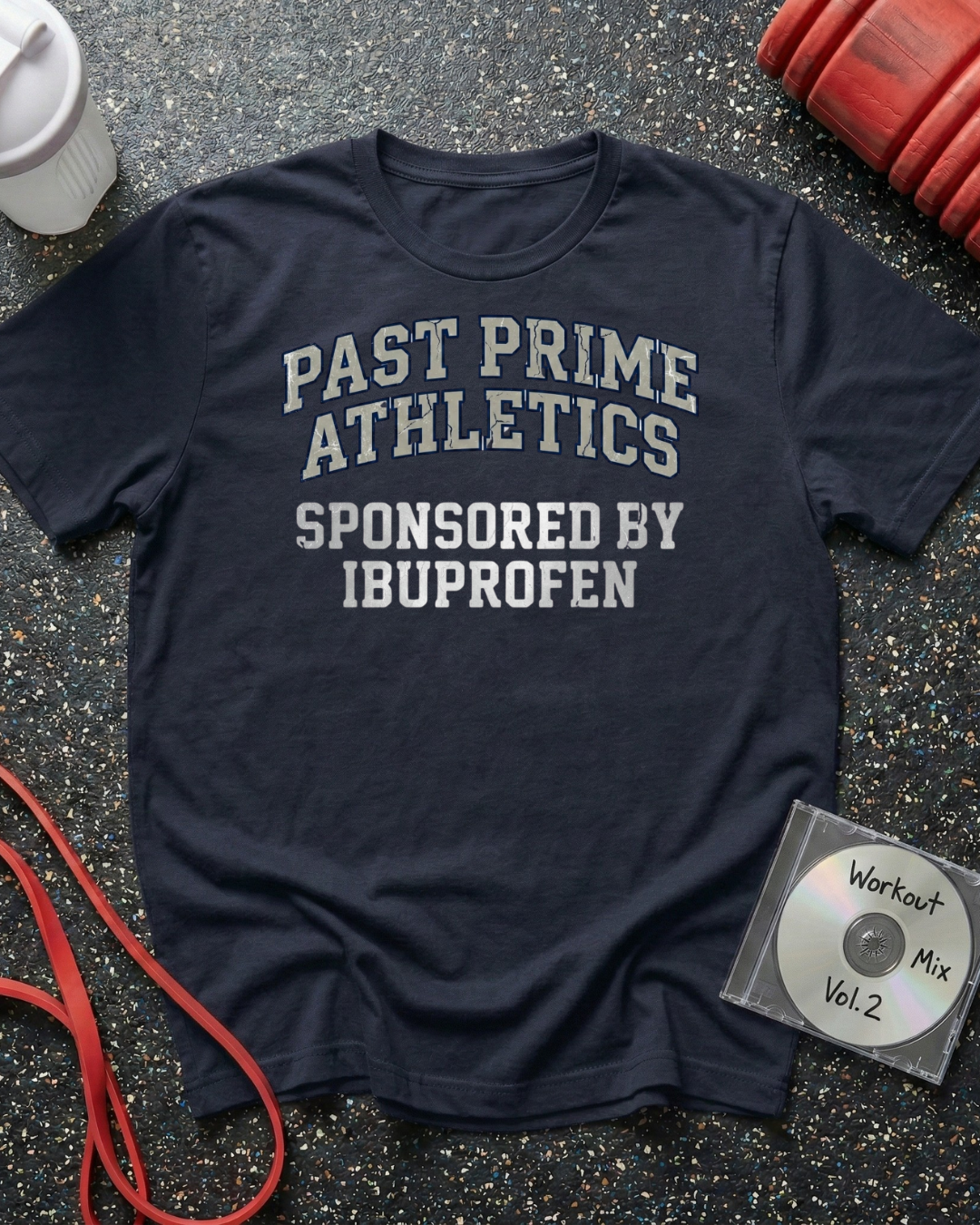 Past Prime Athletics Sponsored by Ibuprofen (Light) T-Shirt