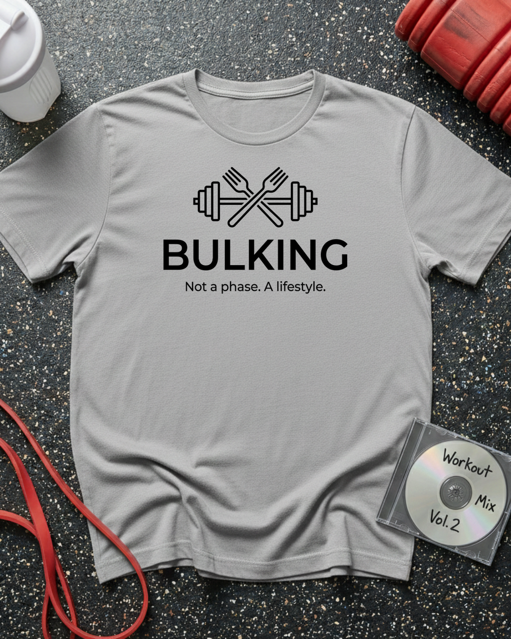 Bulking Forks and Barbell T-Shirt