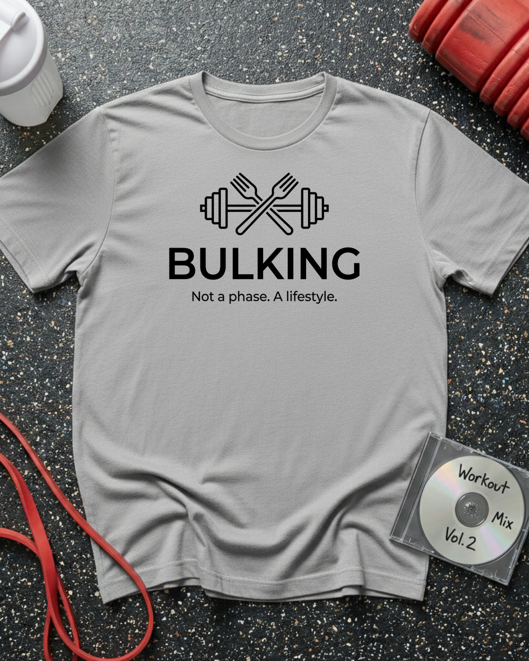 Bulking Forks and Barbell T-Shirt