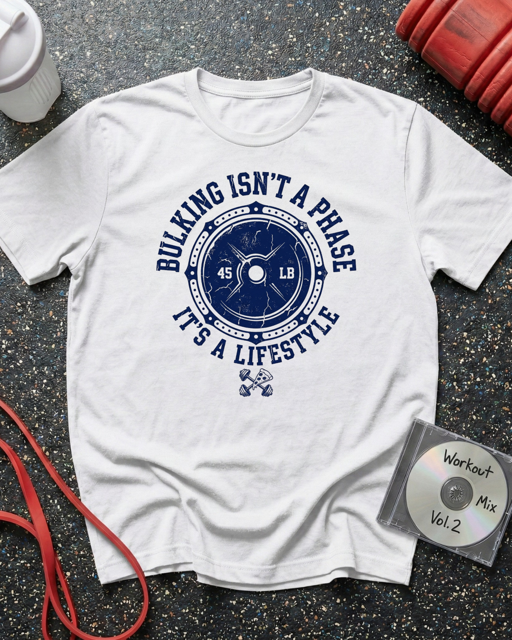 Bulking Lifestyle (Cracked Weight Plate) T-Shirt