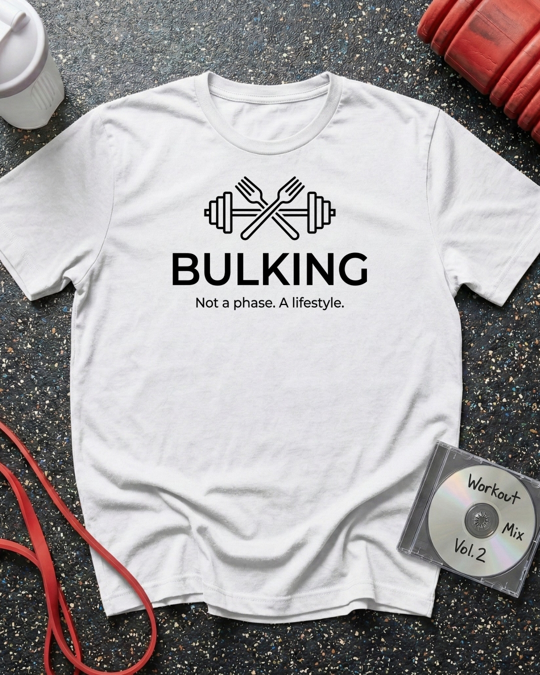 Bulking Forks and Barbell T-Shirt